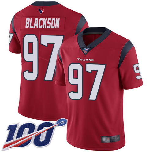 Houston Texans Limited Red Men Angelo Blackson Alternate Jersey NFL Football #97 100th Season Vapor Untouchable->houston texans->NFL Jersey